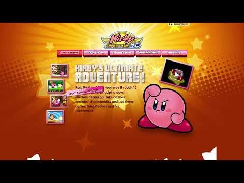 Kirby Super Star Ultra Flash Website in 2009