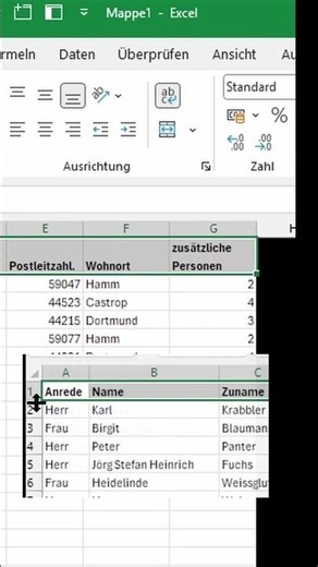 Excel: Automatically adjust table rows and columns in seconds
