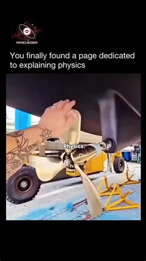 Physics Decoded on Instagram: "A boat propeller works by pushing water backward. According to Newton’s 3rd Law (action and reaction), the water pushes the boat forward. The propeller blades have a special shape, and as they spin, they create a pressure difference that generates thrust. The faster it spins, the more force it produces. This is the basic principle of aquatic propulsion. A controllable-pitch (or variable-pitch) propeller allows the angle of the blades to be adjusted during rotation.