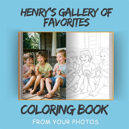 Custom Photo Coloring Book – Personalized Family Keepsake - Etsy