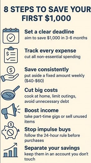 8 steps to save your first 1000$