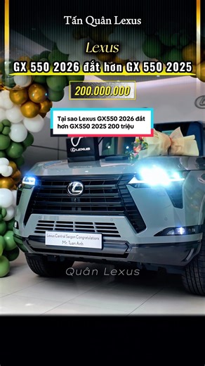 Lexus GX550 2026: Giá cao hơn GX550 2025 200 triệu
