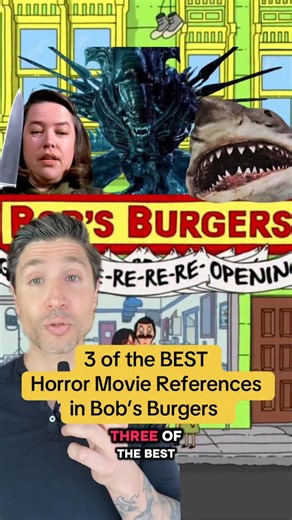 What’s the best horror reference in Bob’s Burgers? #bobsburgers #horror #horrormovie #bobsburgersfan #tvshows #bobsburgersislife #jaws #aliens | Bob's Credits - A Bob's Burgers Podcast