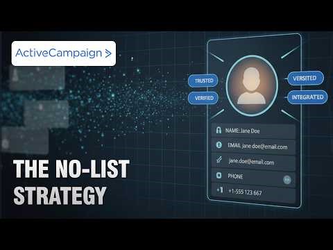 ActiveCampaign No-List Strategy | Tags vs Lists for Scalable Email Automation