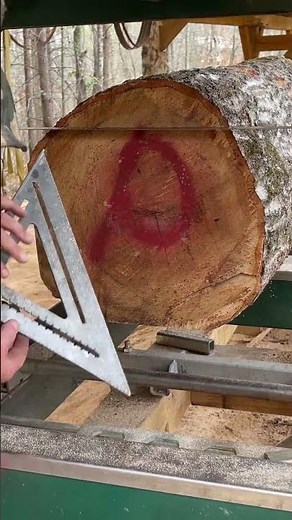 Squaring your Log On A Woodland Mills Sawmill! #woodlandmills