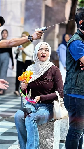 water gun prank very shocked