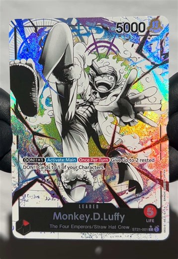 Monkey.D.Luffy (Parallel) - Starter Deck EX: Gear 5 (ST21-001) Artist: Hokuyuu #onepiece #luffy #gear5 #tcg #anime
