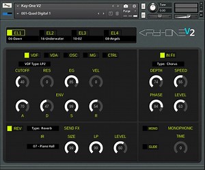 Sampletrip updates Kay-One Digital Synthesizer Library for Kontakt 5 to v2.0