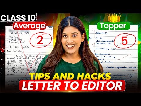 Letter to the Editor in 5 Minutes 🔥 Full Marks Trick + CBSE Format | Class 10 English