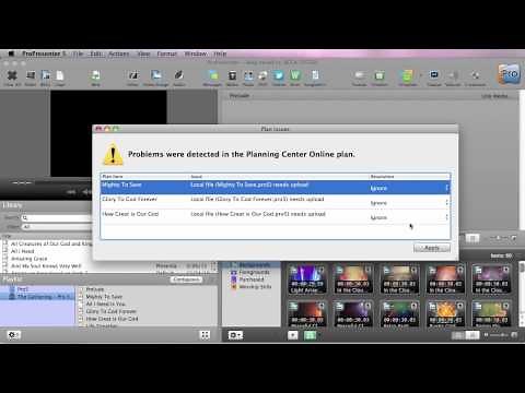 ProPresenter 5 Planning Center Online Integration