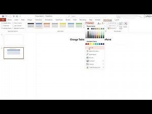 Change Table Line Color in PowerPoint