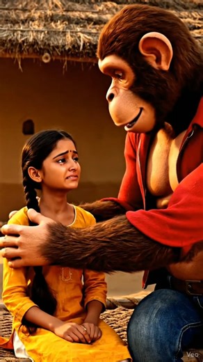 Monkey gave his son a big train #monkey #ai #ytshorts #viral