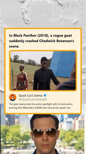 Black Panther 2018 Filming Interrupted by a Rogue Goat in Chadwick Bosemans Scene