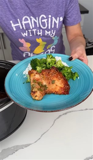 Honey garlic chicken made easy in the crockpot