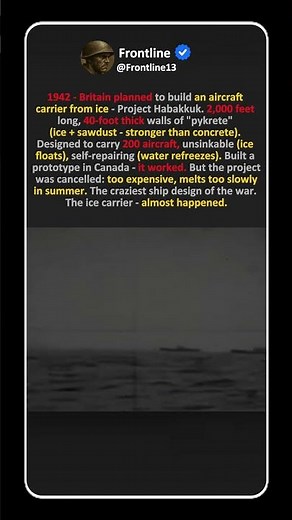 THE ICE CARRIER PROJECT HABAKKUK ❄️✈️