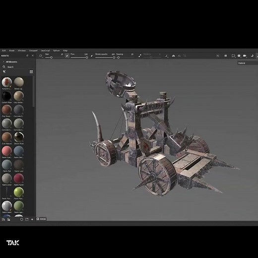Low Poly Catapult Maya to Substance Painter Breakdown