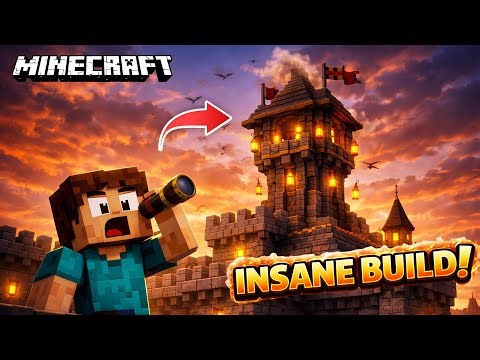 INSANE BUILD! Watchtower on Castle Roof in Minecraft 😳 ‪@TechnoGamerzOfficial‬