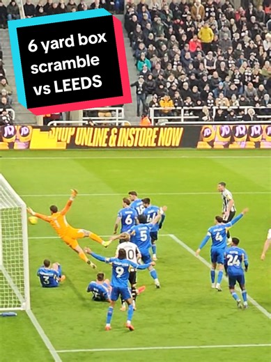 Intense 6 Yard Box Scramble: Newcastle vs Leeds