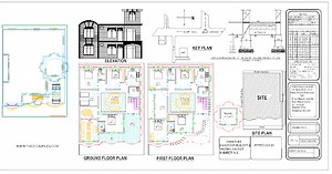 Residential House Plan DWG File