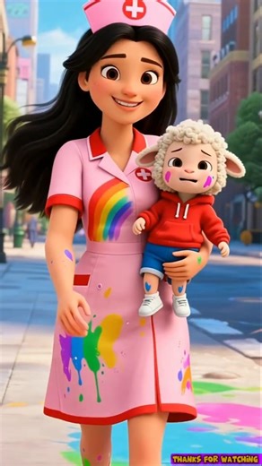 Monkey’s Prank Backfires—Baby Sheep Enjoys the Chicken Treat 🐑🍗 #funny #cartoon #monkey #animals