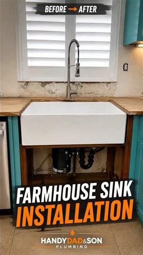Farmhouse Sink Installation | New Faucet & Garbage Disposal “HandyDad&Son Plumbing“