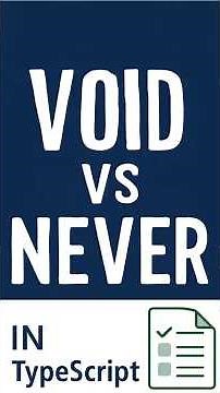 Void vs Never in TypeScript | The simplest explanation! #coding #typescript #techshorts #ytshorts
