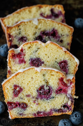 This Easy Blueberry Lemon Loaf Will Rock Your World! RECIPE: https://natashaskitchen.com/blueberry-bread/ | NatashasKitchen.com