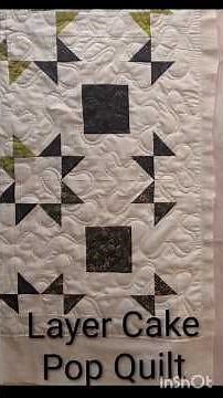 Ribbon Meander Quilting on Layer Cake Pop