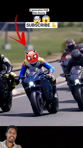 2 generation H2R Bike Racing Kawasaki Ninja H2r Super racing #shorts #ninjah2r #automobile