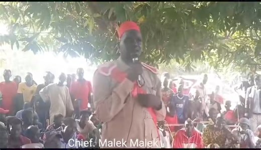 Speech from Chief Malek Malek, during the visit of Twic county commissioner, Hon. Adhar Akok Ador to Akoc payam, Twic County. | Twic Media Reports
