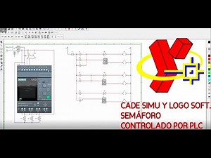 Cade simu y Logo Soft comfort. Esquema electrico de semáforo por PLC