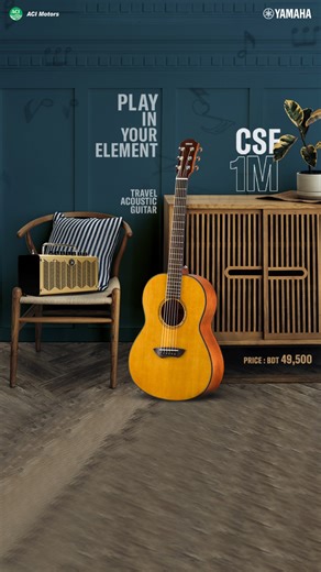𝗣𝗹𝗮𝘆 𝗶𝗻 𝘆𝗼𝘂𝗿 𝗲𝗹𝗲𝗺𝗲𝗻𝘁!! The authentic acoustic brilliance with the CSF1M folk guitar, featuring forward-shifted scalloped bracing for a powerful sound #Makewaves #CSF1M #AcousticGuitar #Guitar #YamahaMusicBangladesh #Yamaha | Yamaha Music Bangladesh - ACI Motors Ltd.