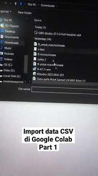 Part 1. How to import CSV file to google colab