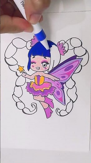 Drawing Fairy Cute anime girl 🧚❤️🤩#rumi #zoey #kpopdemonhunters #easydrawing #drawingideas