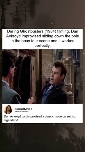 Dan Aykroyd’s Improvised Slide in Ghostbusters