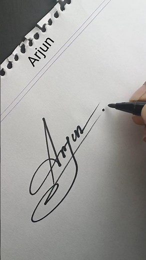 Arjun name signature making. #signature #signaturestyle #signaturedesign
