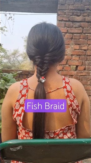 Fish Braid🎀 #hair #tutorial #hairstyle #easyhairstyle #shortvideo #shorts