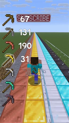 All Pickaxes VS Glass #minecraft