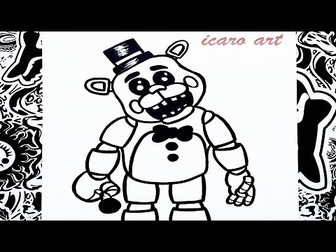Como dibujar a toy freddy de five nights at freddy's | how to draw toy freddy | como desenhar freddy