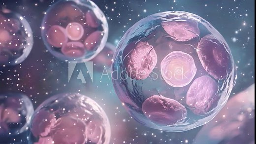 A microscopic animation of the steps involved in somatic cell nuclear transfer from the isolation of the nucleus to the fusion with an oocyte.