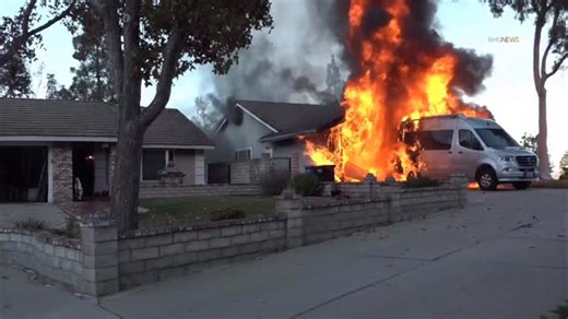 2nd Alarm Structure Fire in Newbury Park VCFD responded to a 2nd Alarm structure fire in Newbury Park yesterday. Arriving units were met with heavy fire showing from the garage of a one-story, single family home. The fire had also engulfed a vehicle in the front of the home and was spreading into the attic. Firefighters mounted an aggressive fire attack using a combination of hose lines, while also preforming a primary search to verify that all occupants had safely evacuated. Support companies w