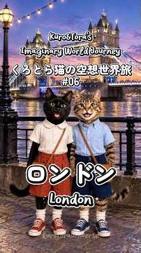 くろとら猫 初めてのロンドン観光が楽しすぎた 🇬🇧【くろとら空想世界旅#06】Kuro & Tora’s London Adventure | Big Ben, Tea & Tower Bridge