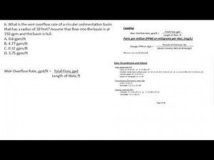 Surface Water Math/ Drinking Water 20 questions study quiz