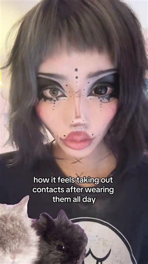 How it feels taking out contacts after wearing them all day 💕 @saleena ⎛⎝( ` ᢍ ´ )⎠⎞ Don’t miss out on Summer glow Code: Code GLOW23 : Buy 2 Get 3 Free (add 5 to cart) Code GLOW34: Buy 3 Get 4 Free (add 7 to cart) #eyevos #contactlenses #gyaru #alt #alternative #altgirl #egirl #y2kfashion #grung #piercingothnic #punk #emogirl #egirlmakeup #eyevoscontactlenses #goth #altstyle #eyevoscontacts #dolleye #eyevosdollcontacts #minisclera #dollcontacts#dollmakeup #dollgirl #natural #makeup #makeupartis
