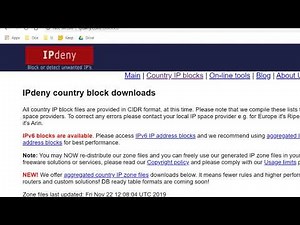 Iptables/Netfilter - Blocking Entire Countries using Ipset and Iptables