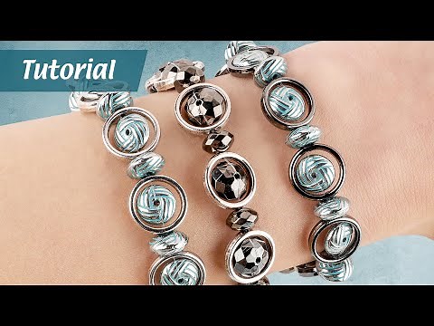 Perlen-Armband mit Rahmen - Einfache Fädelanleitung - Easy DIY Bead Bracelet - Ideen mit Herz
