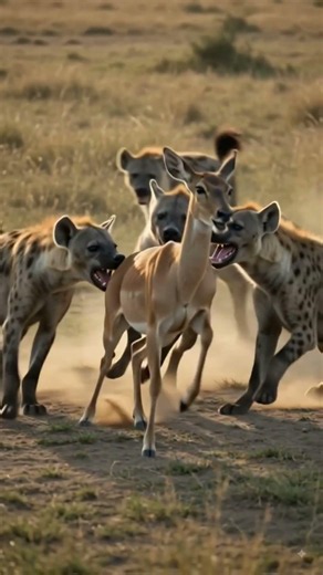 Hyenas Hunt Down a Deer in Brutal Wild Chase | Nature's Predators #hyna #wildilfe