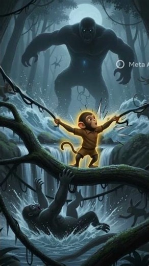 monkey ko mili superpower ab hogi ladayi#monkey #cartoon #youtubeshorts #shorts