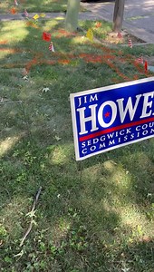 Hey everyone! Pro-tip on getting your signs into the rock hard dirt! Also we have had 3 VTB signs and 1 magnet sticker stolen off a car so far. How about you? Notice they left Jim’s sign completely unscathed. Interesting. | Leah Howell State Representative