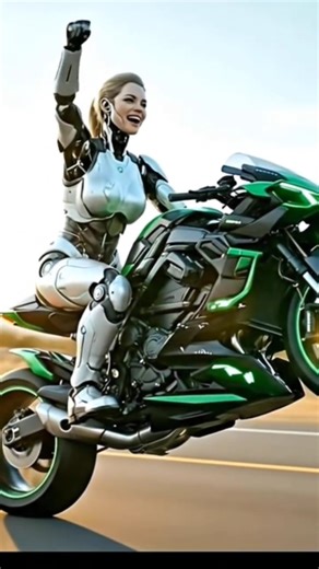 🤖 Epic Robo Rider Wheelie | Wild Motorcycle Stunts 🏍️ #Shorts